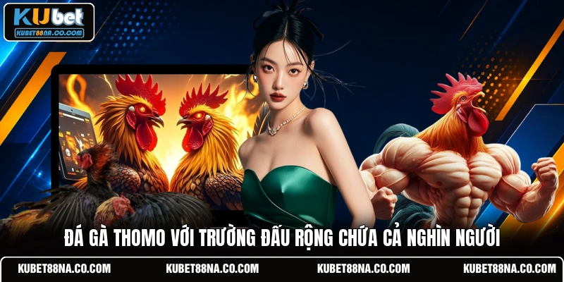 Đá gà Thomo với trường đấu rộng chứa cả nghìn người